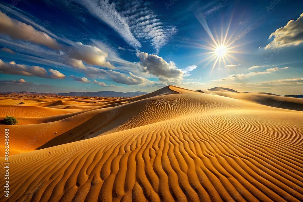 Naklejka premium Endless Dunes Under a Blazing Sun