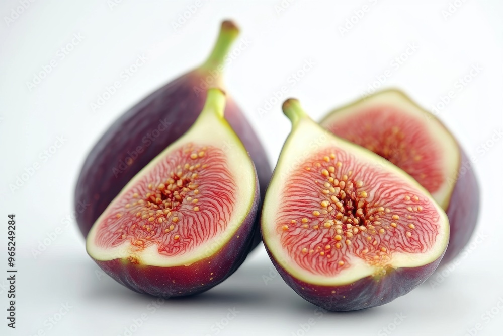 Fresh ripe figs closeup on white background Fresh ripe figs closeup on white background