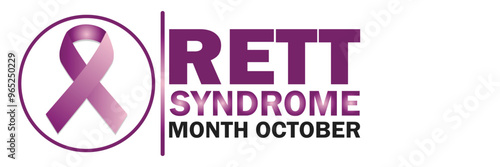 Rett Syndrome Awareness Month October. Suitable for greeting card, poster and banner. Vector illustration.