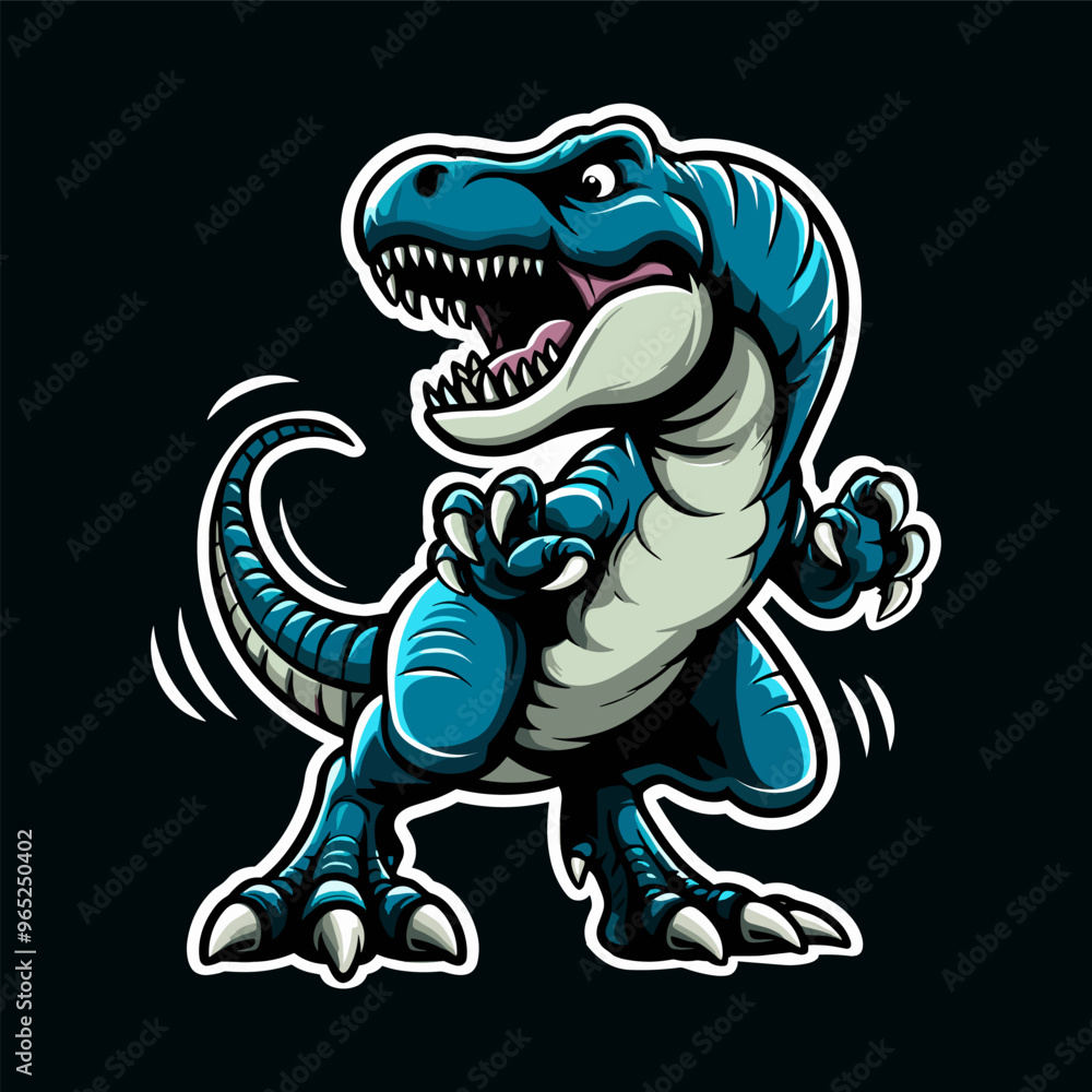 Tyranosaurus rex vector illustration for logo and tshirt design Tyranosaurus rex vector illustration for logo and tshirt design