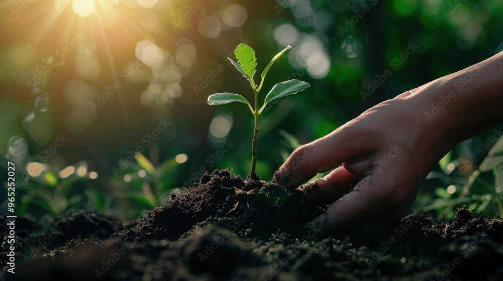 Fototapeta premium Planting a Seed for a Greener Future
