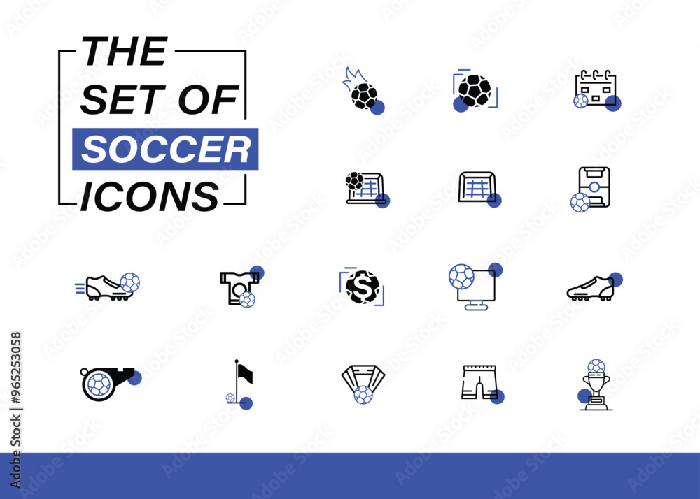 SET OF SOCCER SPORTS ICONS, FOOTBALL ICONS SET OF SOCCER SPORTS ICONS, FOOTBALL ICONS