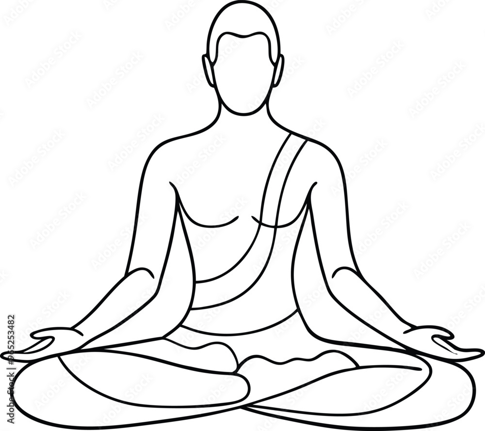 meditation practices line art vector illustration meditation practices line art vector illustration