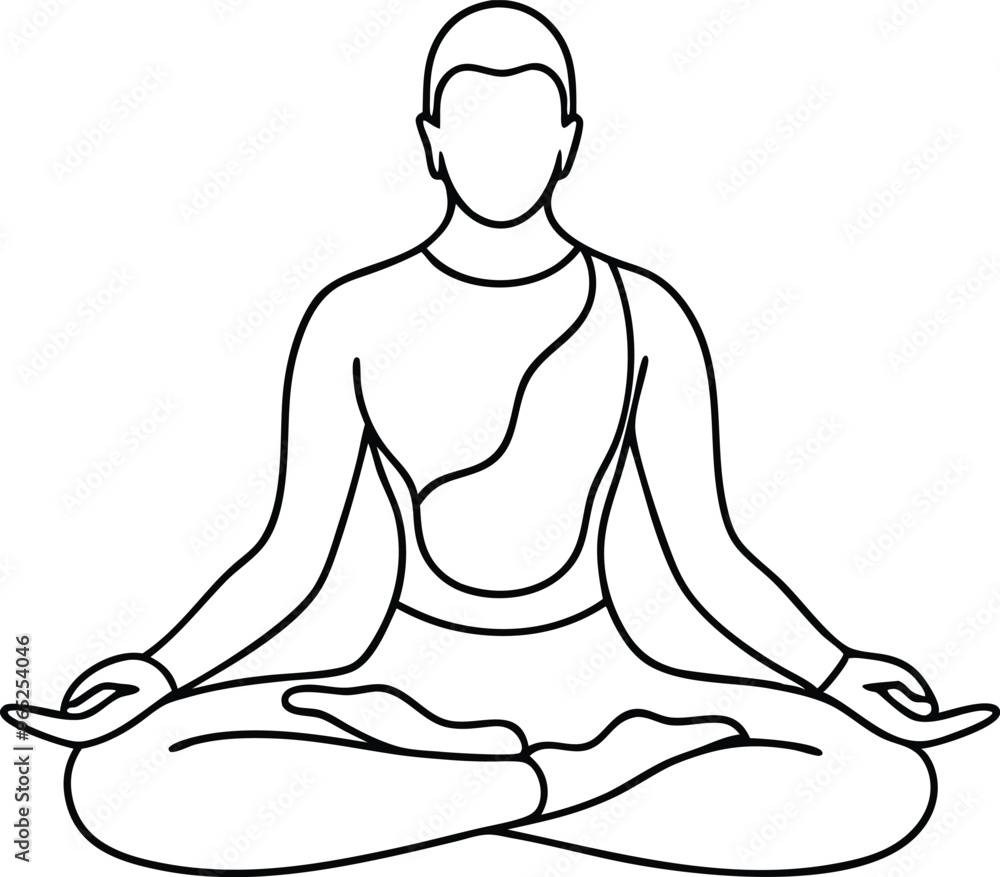 meditation practices line art vector illustration meditation practices line art vector illustration
