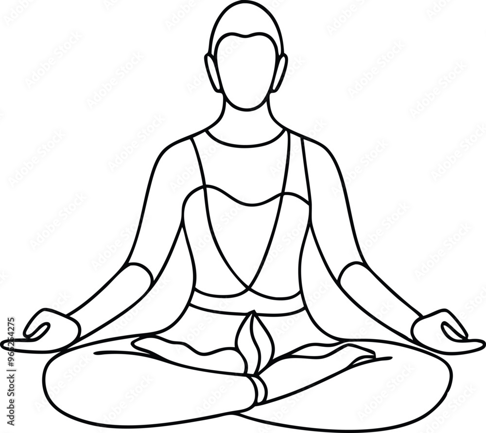 meditation practices line art vector illustration meditation practices line art vector illustration