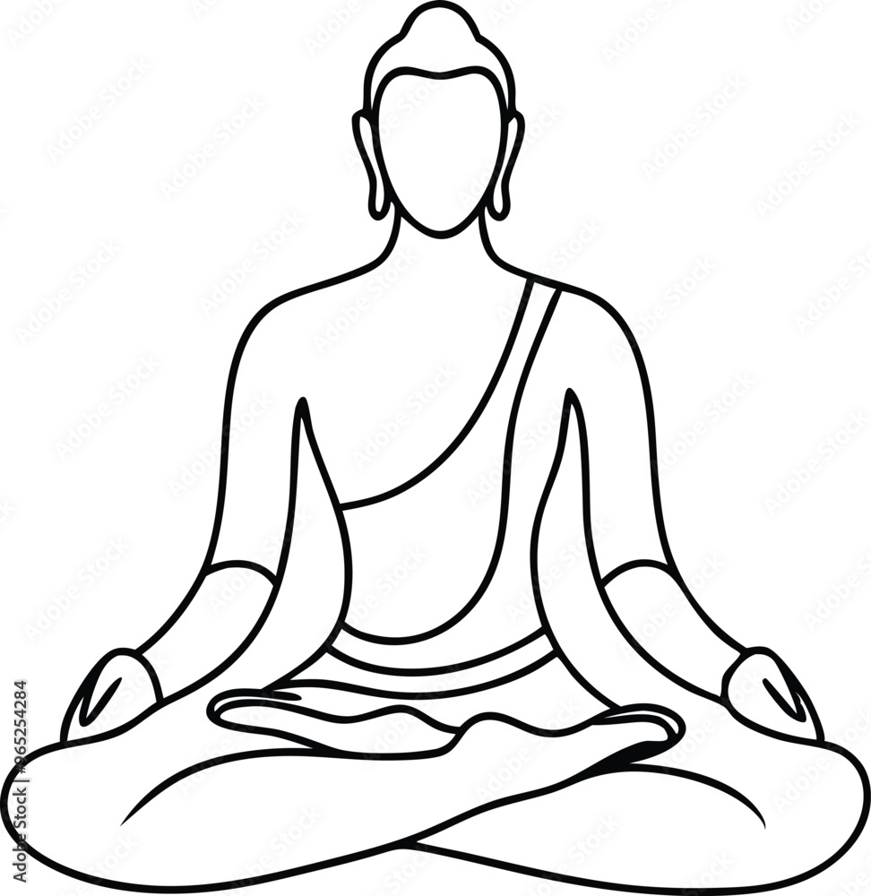 meditation practices line art vector illustration meditation practices line art vector illustration