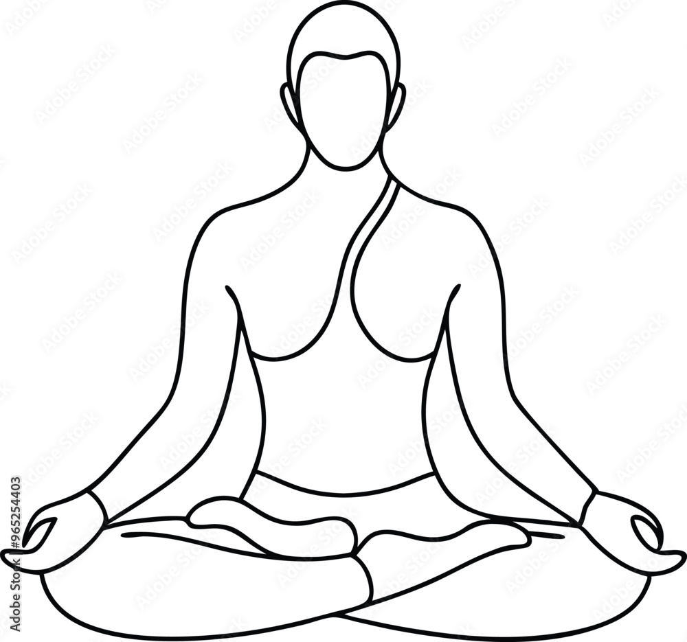 meditation practices line art vector illustration meditation practices line art vector illustration