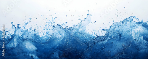 Dynamic Water Splash Photo with White Background