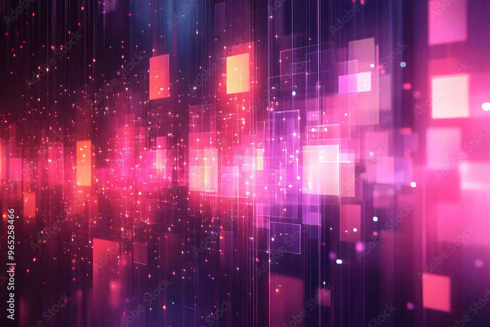 Abstract Digital Background with Pink and Orange Lights Abstract Digital Background with Pink and Orange Lights