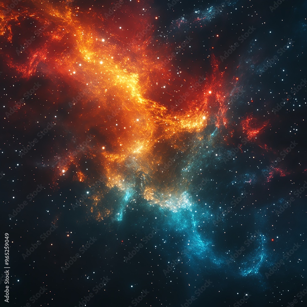 Starfield with a mix of colors representing various star temperatures, stars, stellar diversity Starfield with a mix of colors representing various star temperatures, stars, stellar diversity