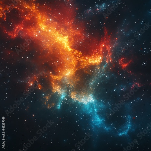 Starfield with a mix of colors representing various star temperatures, stars, stellar diversity