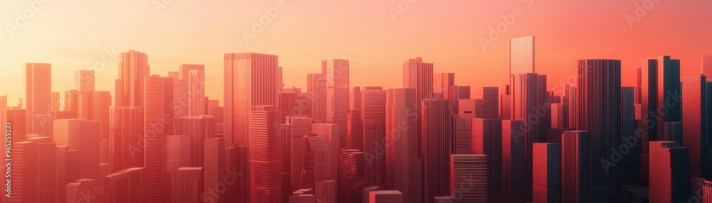 A stunning skyline at sunset, showcasing urban architecture with glowing colors and modern design, ideal for cityscape visuals. A stunning skyline at sunset, showcasing urban architecture with glowing colors and modern design, ideal for cityscape visuals.