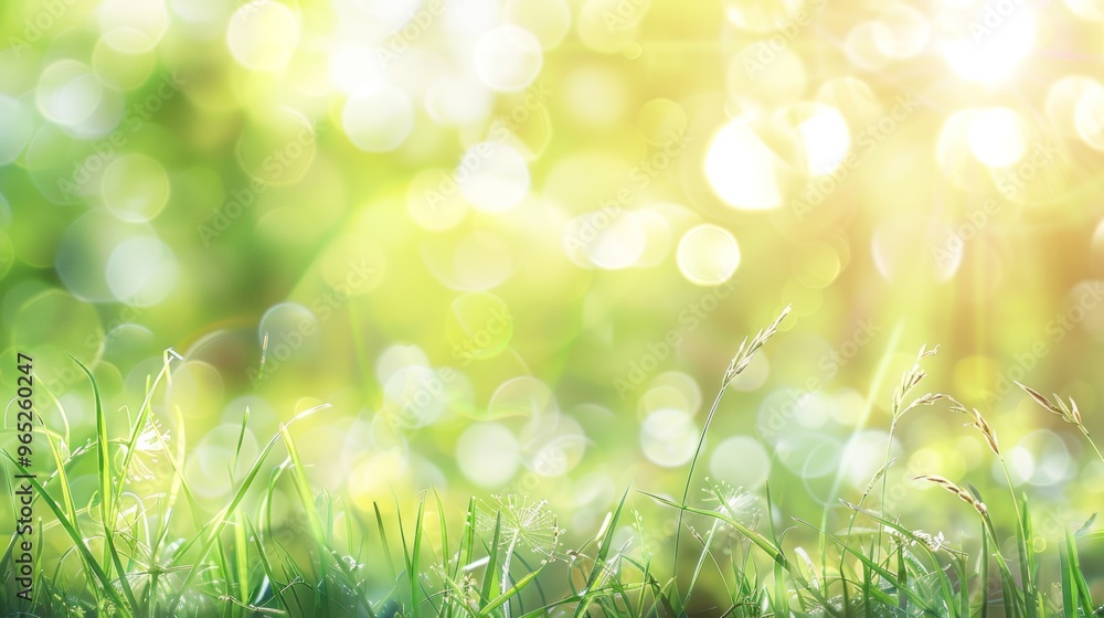 Obraz premium Sunlight Through Green Grass