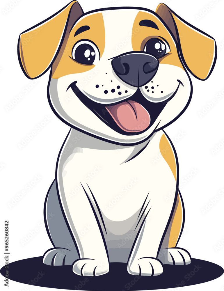 Cute dog illustration cartoon style pet happy smiling adorable funny puppy character baby animals Cute dog illustration cartoon style pet happy smiling adorable funny puppy character baby animals