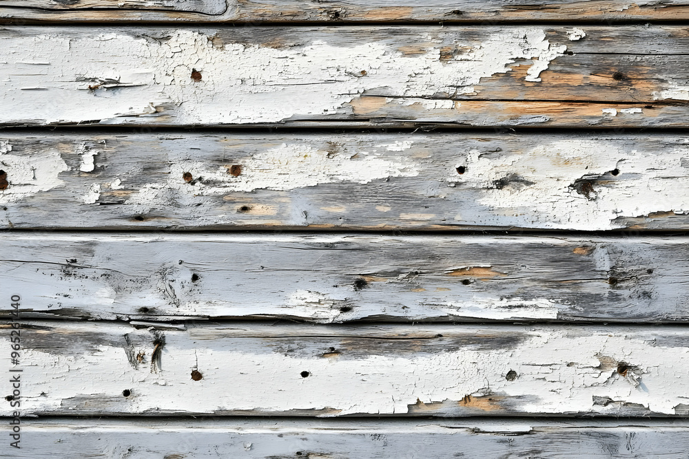 Realistic Weathered Wood Planks Texture Background with Peeling Paint Realistic Weathered Wood Planks Texture Background with Peeling Paint
