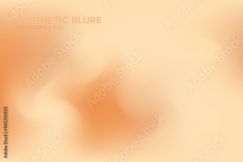 Aesthetic light beige blurred background with wet watercolor texture. Fluid brown, caramel wallpaper with copy space. Abstract smooth gradient product backdrop. Elegant dim light color presentation