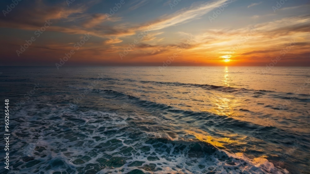 Obraz premium Beautiful Sunset Ocean Shot for World Photography Day