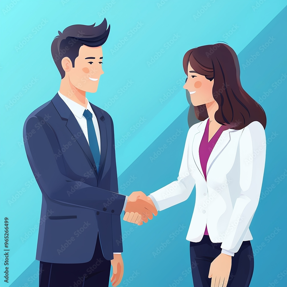 Fototapeta premium business people shaking hands