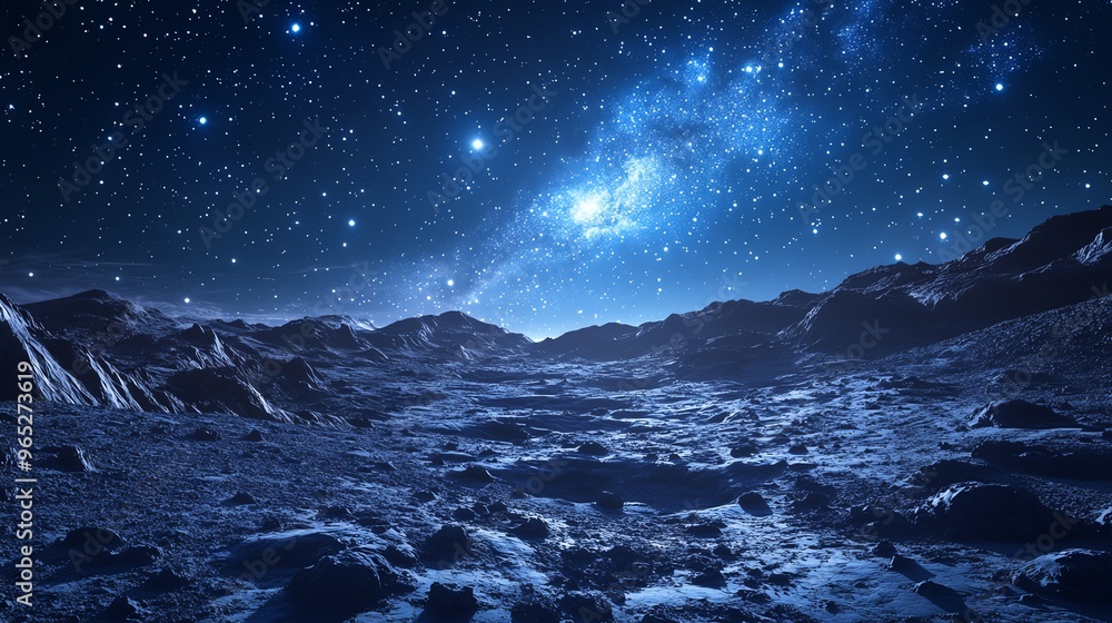 Stars shining brightly over Mars craters, a distant galaxy casting a soft glow Mars Stars Galaxy, intergalactic tranquility Stars shining brightly over Mars craters, a distant galaxy casting a soft glow Mars Stars Galaxy, intergalactic tranquility
