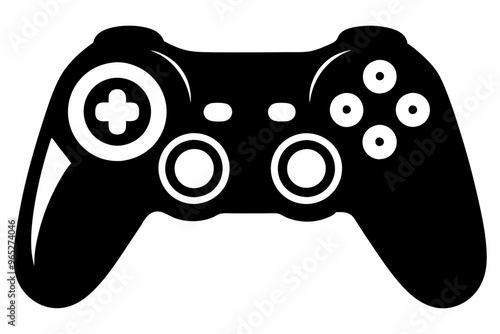 Gaming controller Silhouette vector, joystick icon silhouette