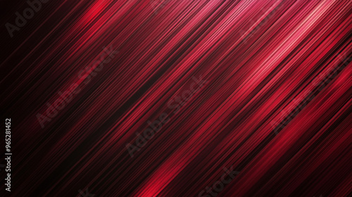 Red and black background with diagonal lines for copy space, abstract gradient wallpaper design presentation 