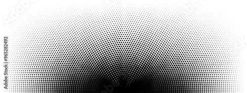 Black radia halftone gradient dot patterns background