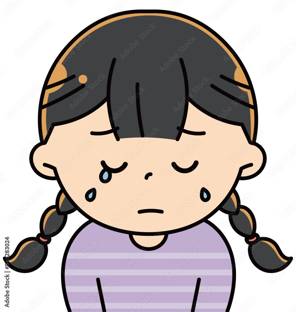 Obraz premium シクシクとなく女の子