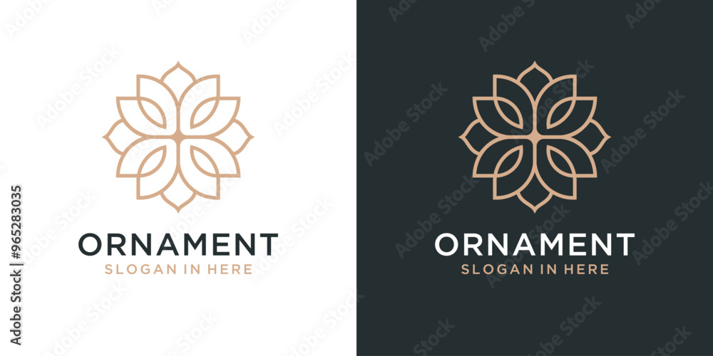 Floral ornament logo and icon, Abstract beauty flower vector logo design collection. Floral ornament logo and icon, Abstract beauty flower vector logo design collection.