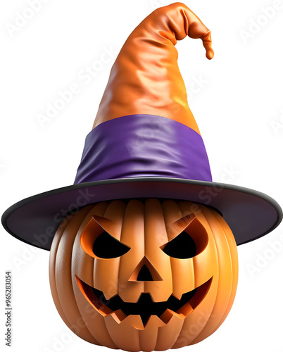 halloween pumpkin with hat