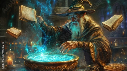 Wizard Casting Magic Spell photo