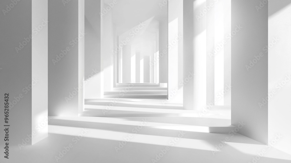 Obraz premium white empty 3d background.