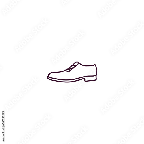 leather derby shoe outline icon. Linear vector from clothes concept. Thin line leather derby shoe icon isolated on white background
