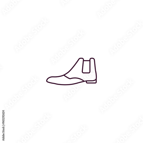 leather chelsea boots outline icon. Linear vector from clothes concept. Thin line leather chelsea boots icon isolated on white background