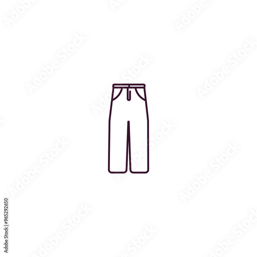 boyfriend low jean outline icon. Linear vector from clothes concept. Thin line boyfriend low jean icon isolated on white background