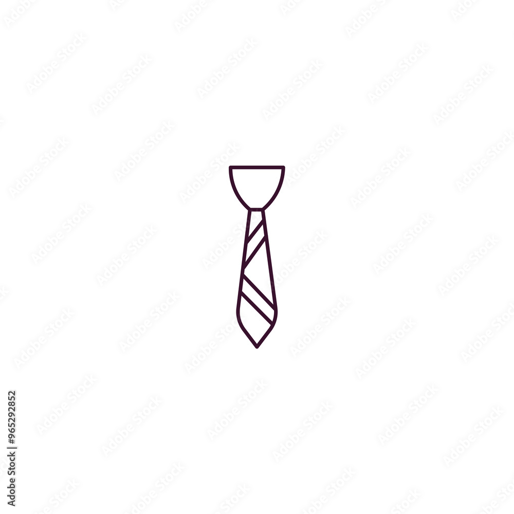 tie outline icon. Linear vector from clothes concept. Thin line tie icon isolated on white background tie outline icon. Linear vector from clothes concept. Thin line tie icon isolated on white background