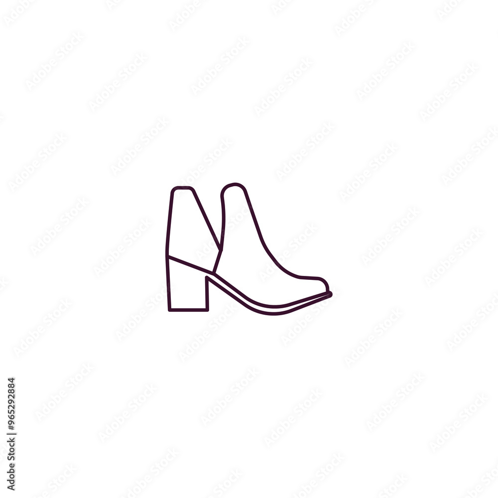 ankle boots outline icon. Linear vector from clothes concept. Thin line ankle boots icon isolated on white background ankle boots outline icon. Linear vector from clothes concept. Thin line ankle boots icon isolated on white background