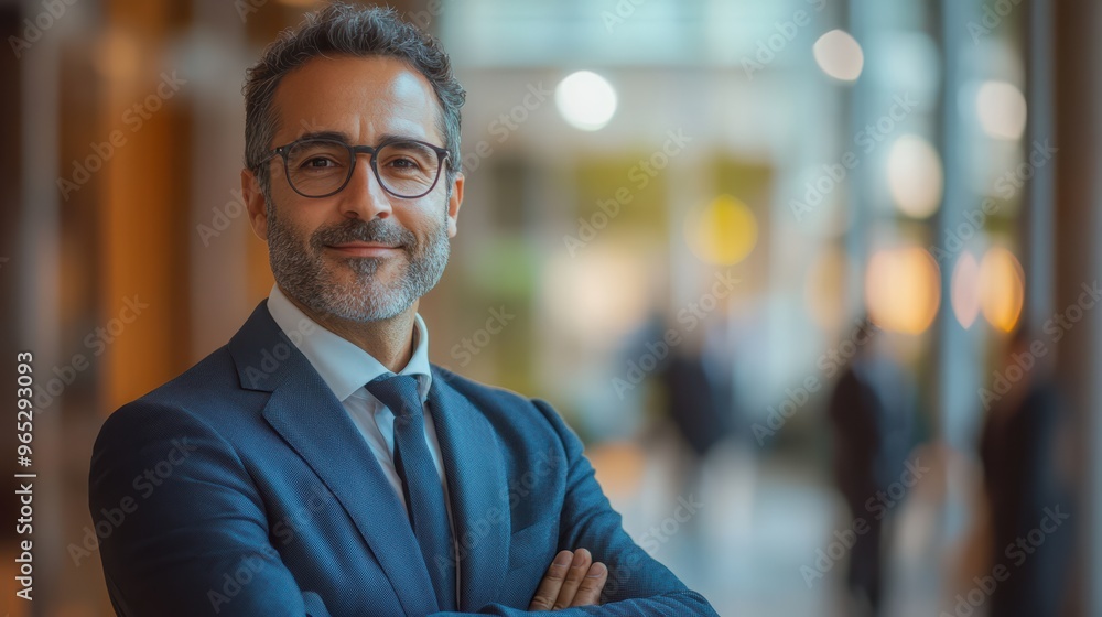 Portrait of a Confident Businessman in a Suit. Portrait of a Confident Businessman in a Suit.