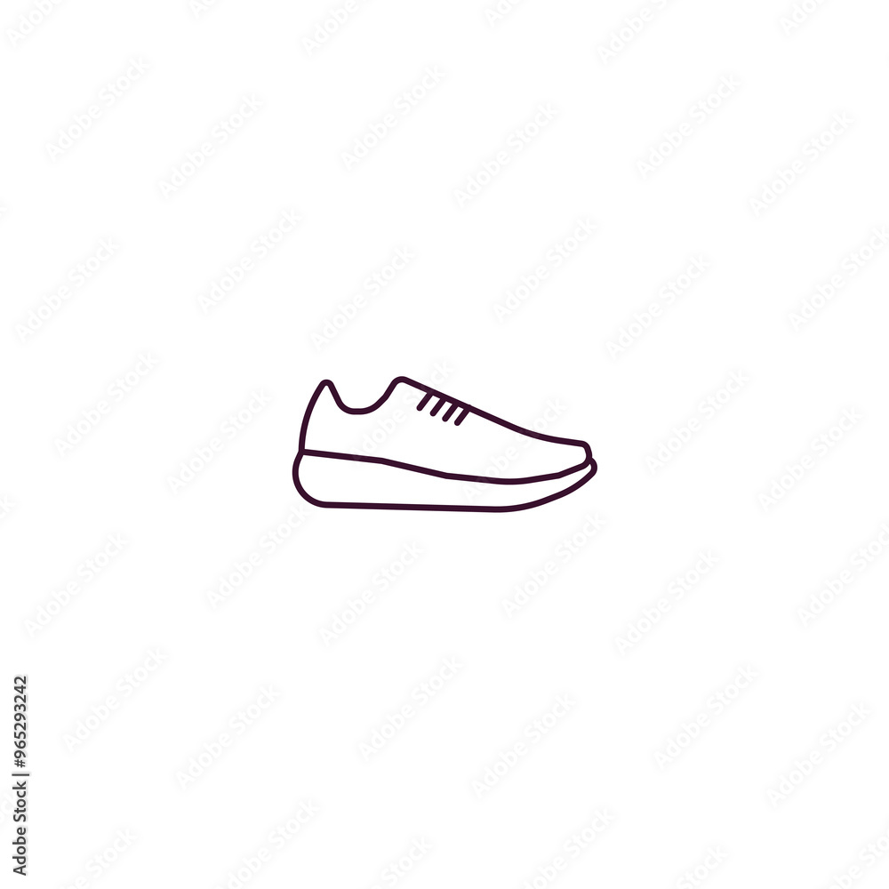 shoes outline icon. Linear vector from clothes concept. Thin line shoes icon isolated on white background shoes outline icon. Linear vector from clothes concept. Thin line shoes icon isolated on white background