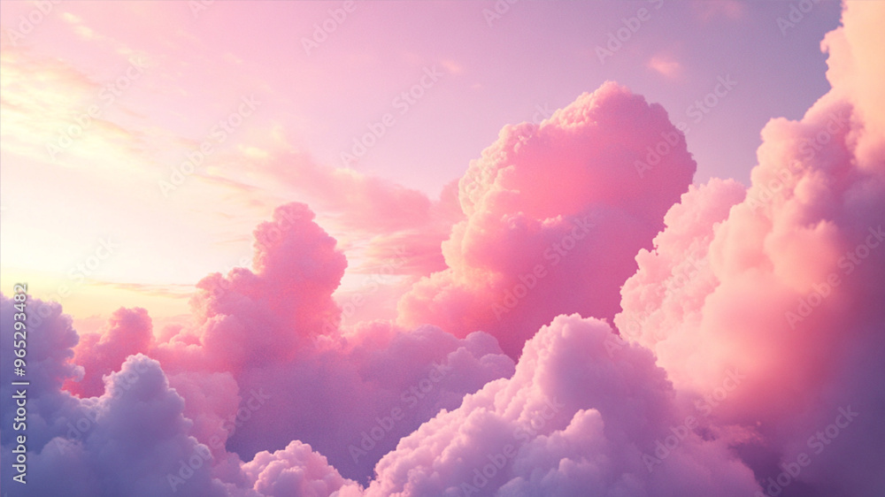 Soft pink magenta 3d clouds on the floor, sky, and landscape. Gentle colors with bright lights. Soft pink magenta 3d clouds on the floor, sky, and landscape. Gentle colors with bright lights.