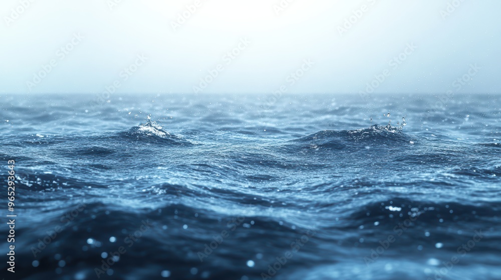 Blue Water Texture with Gentle Waves and Splashing Drops. Blue Water Texture with Gentle Waves and Splashing Drops.