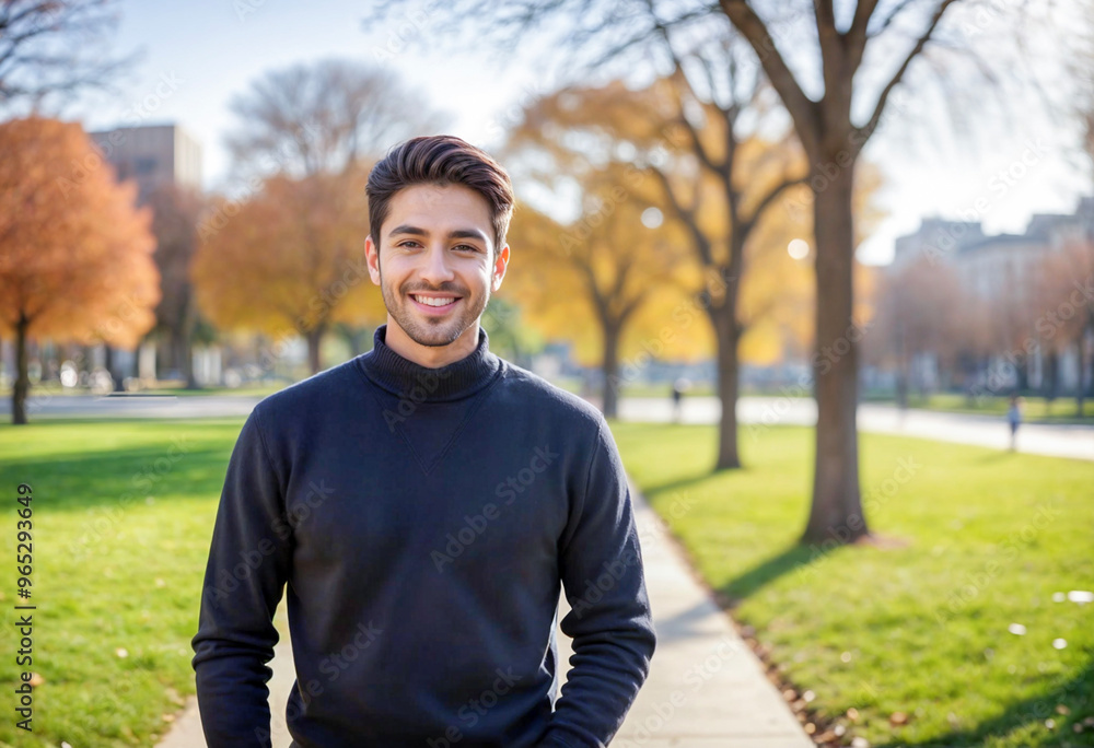 Casual Portrait of a Confident Man Outdoors Casual Portrait of a Confident Man Outdoors