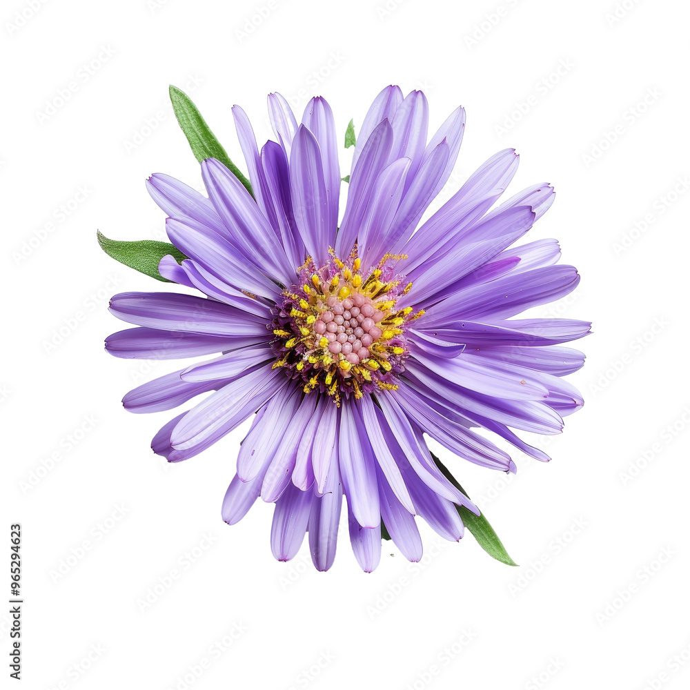 Close-up view of a vibrant purple flower with delicate petals against a transparent background showcasing its intricate details and natural beauty Close-up view of a vibrant purple flower with delicate petals against a transparent background showcasing its intricate details and natural beauty