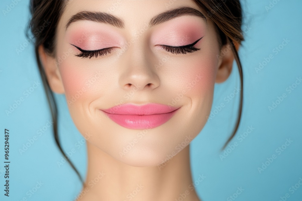 Serene beauty portrait with perfect skin subtle makeup Serene beauty portrait with perfect skin subtle makeup