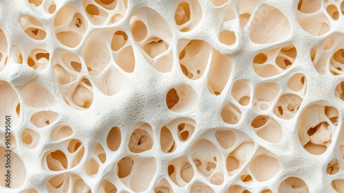 Detailed Osteomalacia Bone Structure Scientific Study Illustration with Copy Space, High Detail Resolution 8K Image