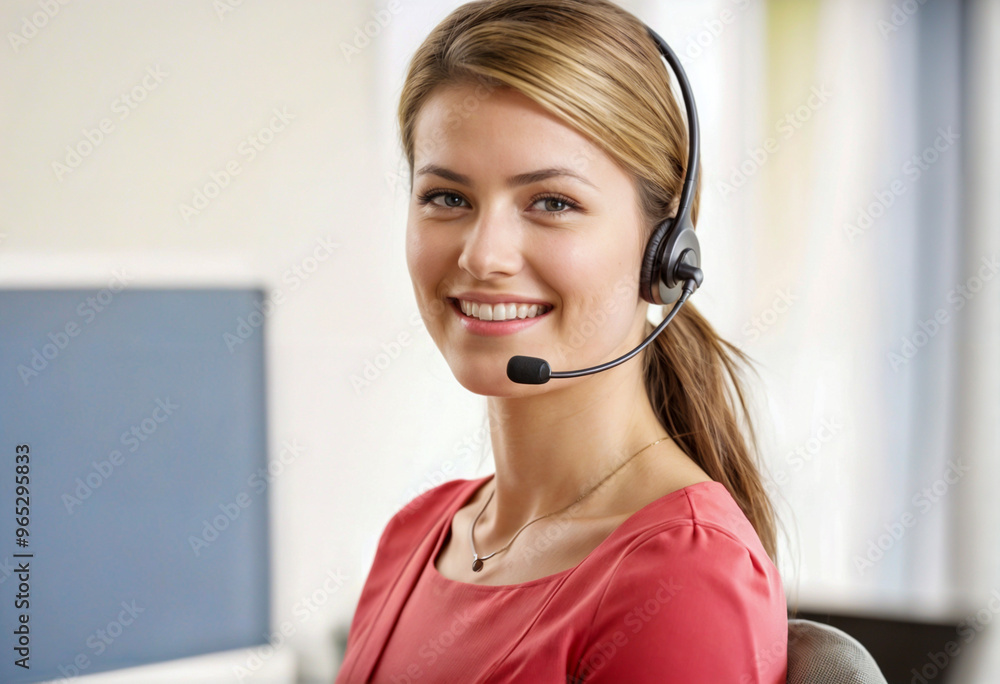 Smiling Customer Service Representative Smiling Customer Service Representative