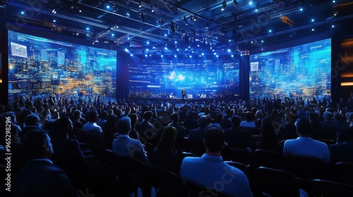 Audience Listening to a Speaker at a Conference. photo