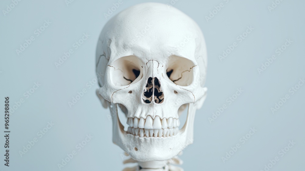Obraz premium Skeletal Artistry: Detailed Bone Structure in Modern Art with Copy Space for Text, 8K High Detail