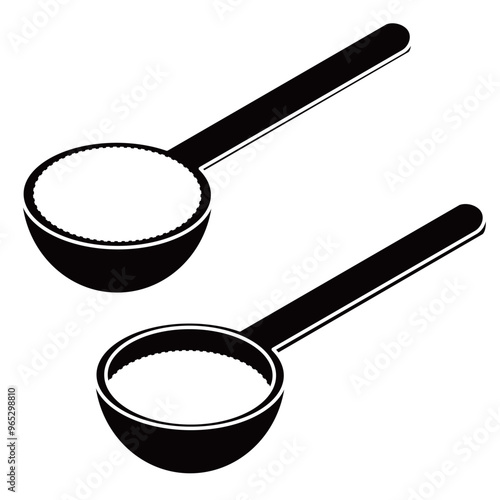 粉の入った計量スプーン