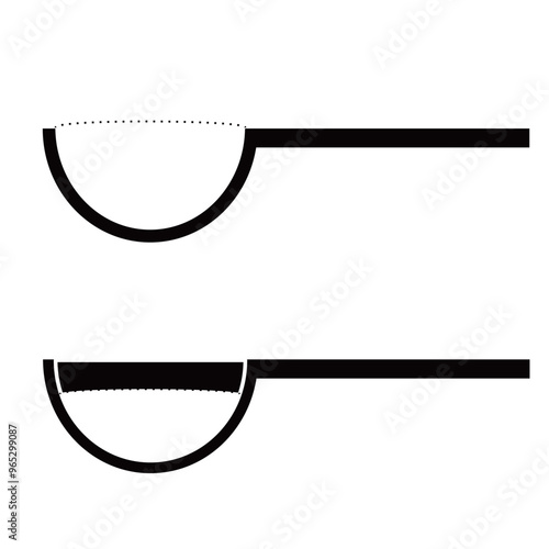粉の入った計量スプーン