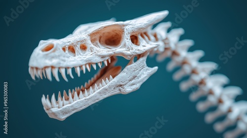 Mystical Dragon Skeleton: Detailed Bones for Fantasy Reference with Copy Space in 8K Resolution